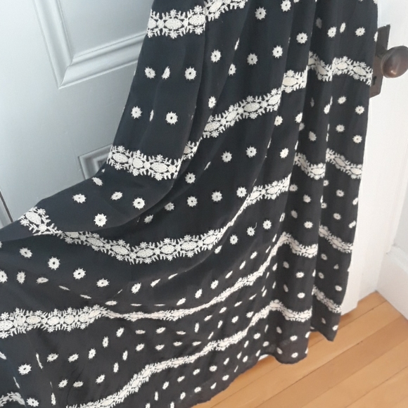 Anthro Eva Franco black floral halter shirt dress - Picture 10 of 12